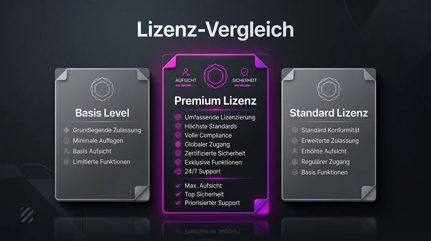 Vergleichende Darstellung verschiedener Lizenzjurisdiktionen für Online-Glücksspiel